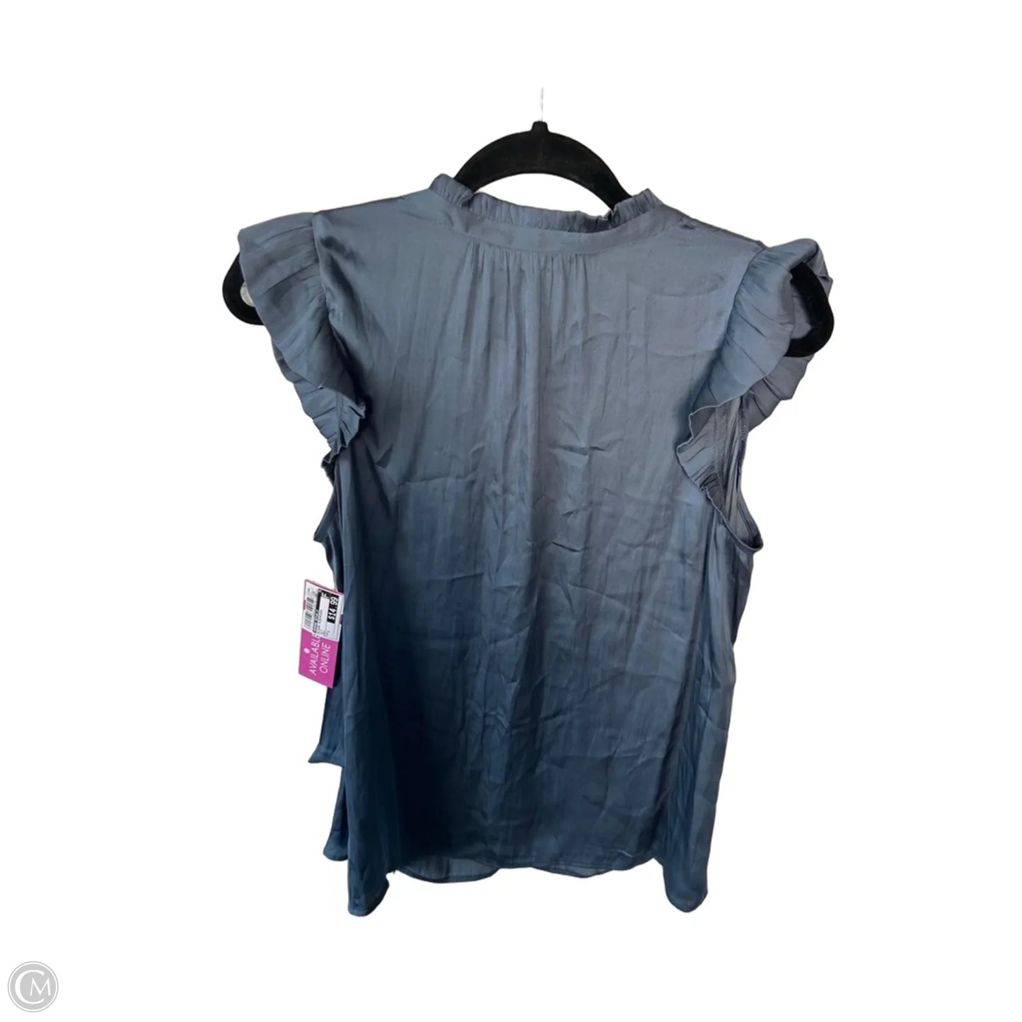 Blouse Sleeveless By Banana Republic In Blue, Size: S