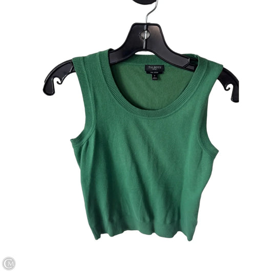 Vest Sweater By Talbots In Green, Size: Sp