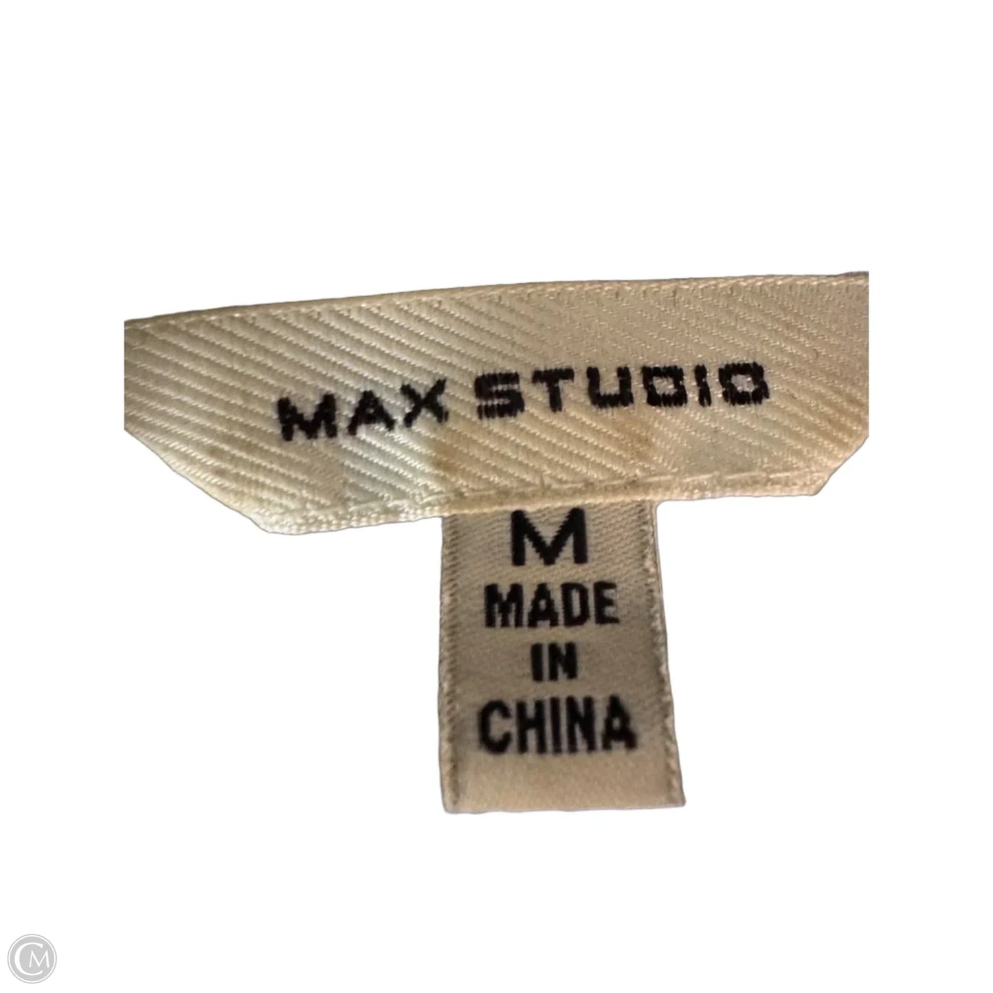 Blouse Long Sleeve By Max Studio In Green & White, Size: M