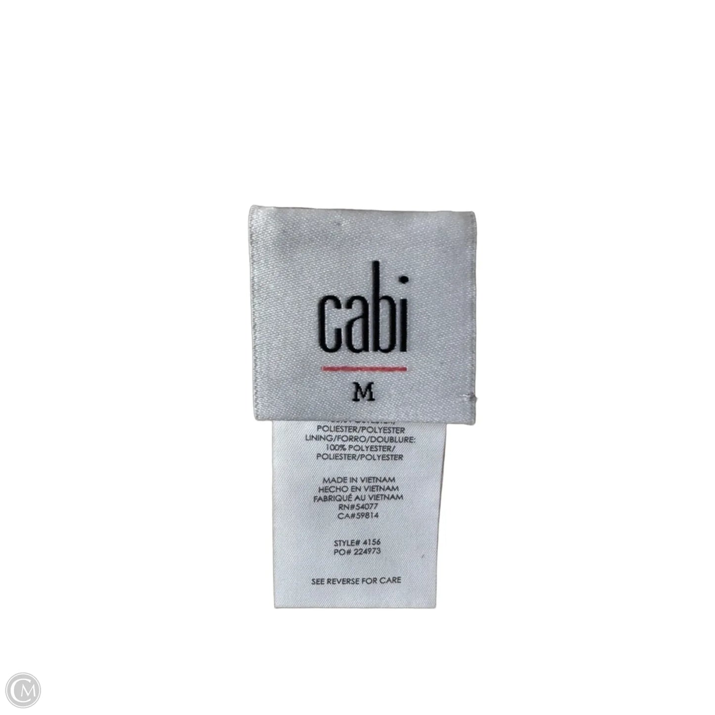 Blouse Long Sleeve By Cabi In Cream & Tan, Size: M