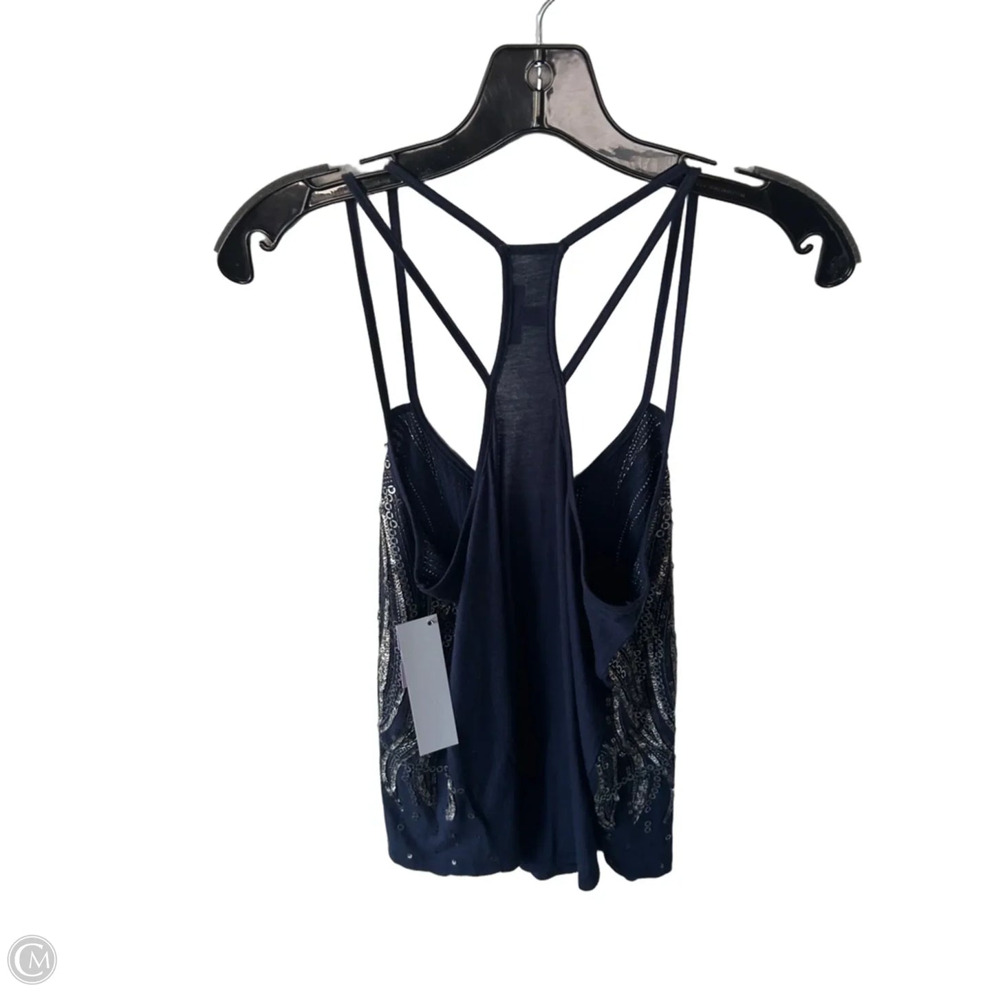 Top Sleeveless By Express In Blue & Silver, Size: S