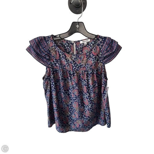 Blouse Sleeveless By Madewell In Blue & Pink, Size: S