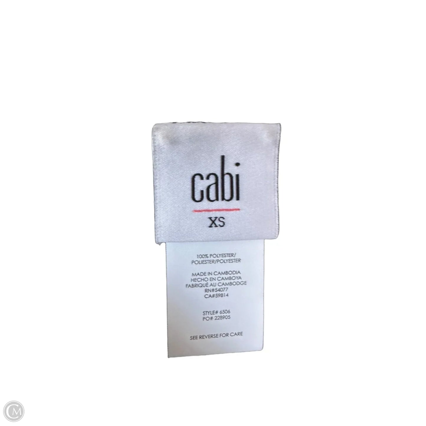 Blouse Short Sleeve By Cabi In Blue & White, Size: Xs