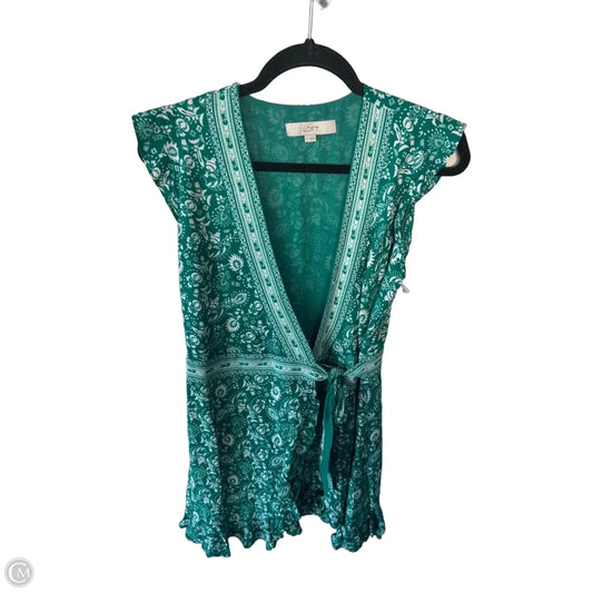 Dress Work By Loft In Green & White, Size: Xs