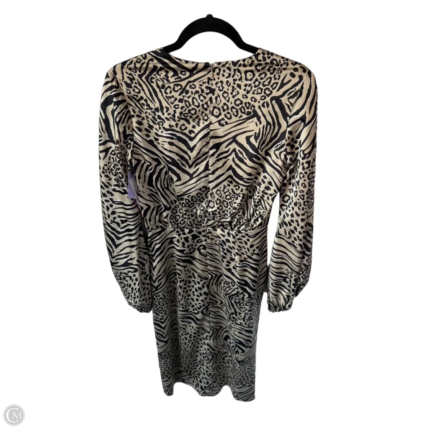 Dress Party Midi By Cmb In Black & Tan, Size: Xs