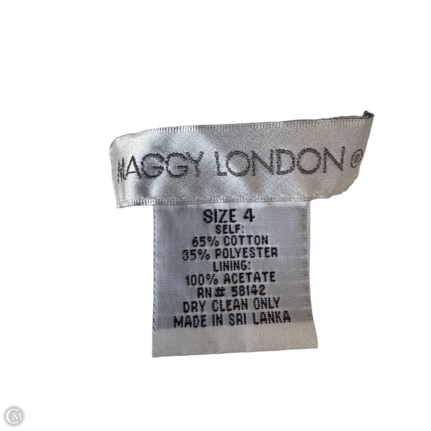 Dress Party Midi By Maggy London In Ivory, Size: S