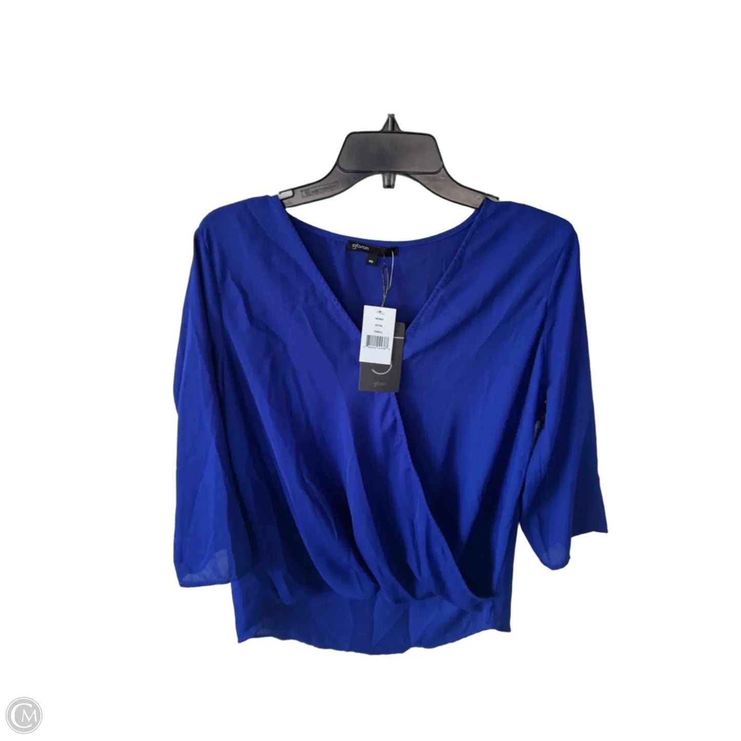 Blouse Long Sleeve By Gibson In Blue, Size: Xs