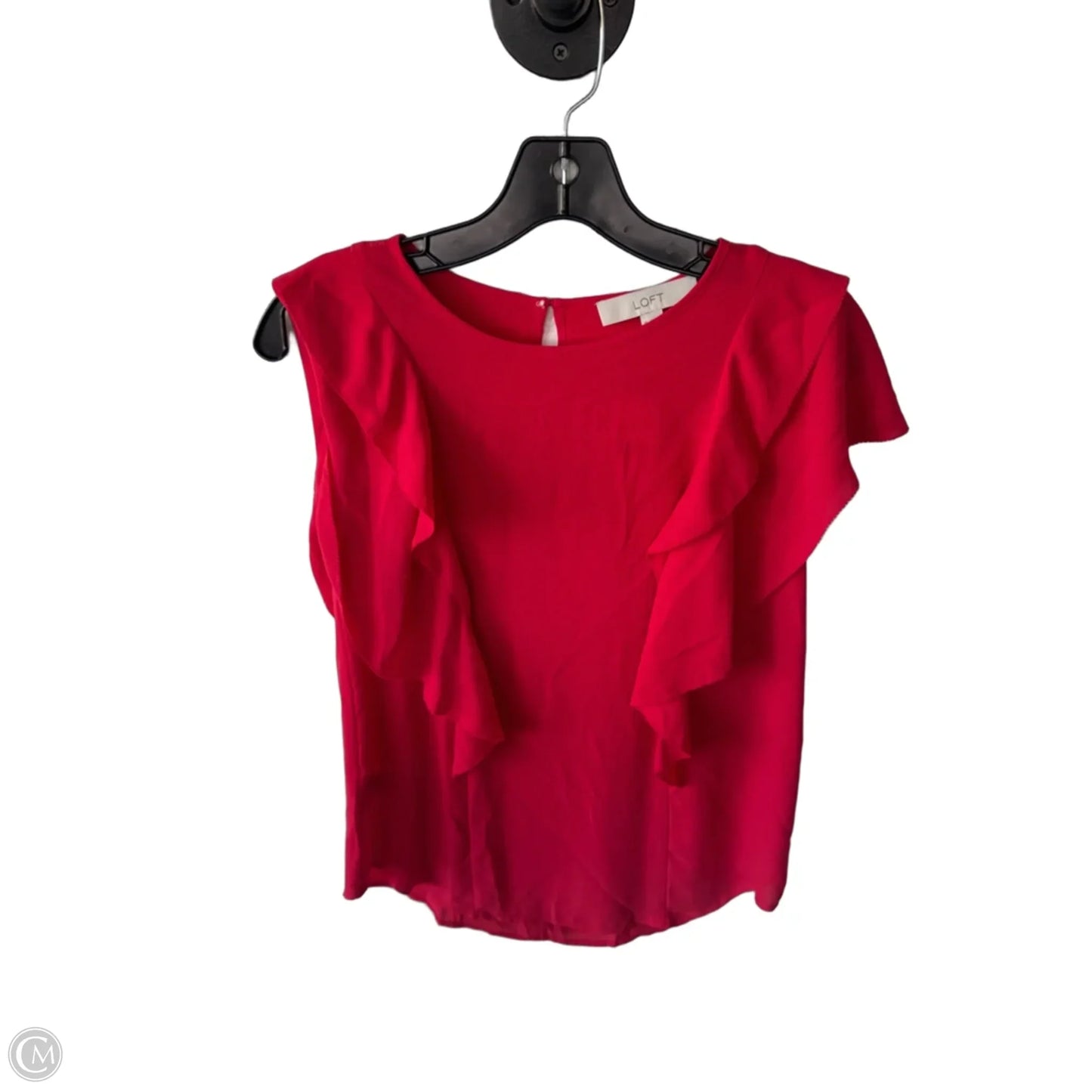Blouse Sleeveless By Loft In Red, Size: Xs
