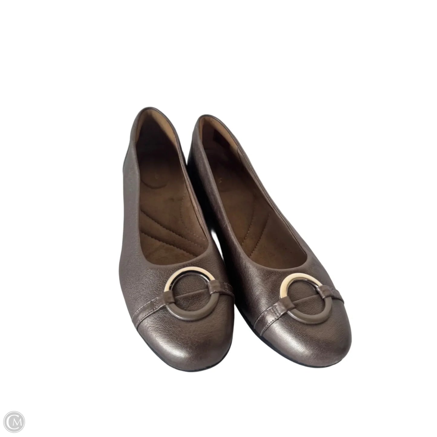 Shoes Flats By Clarks In Gold, Size: 8