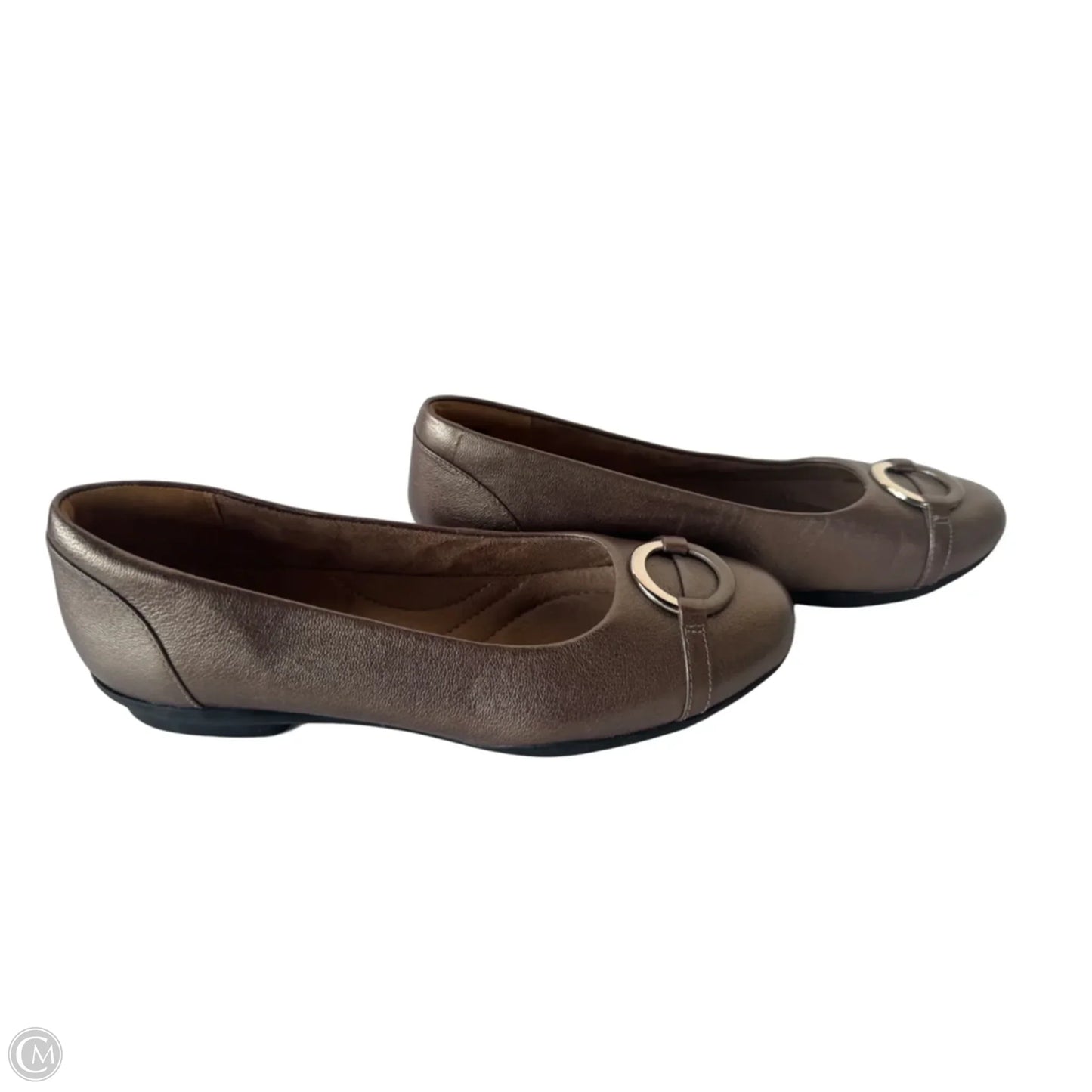 Shoes Flats By Clarks In Gold, Size: 8