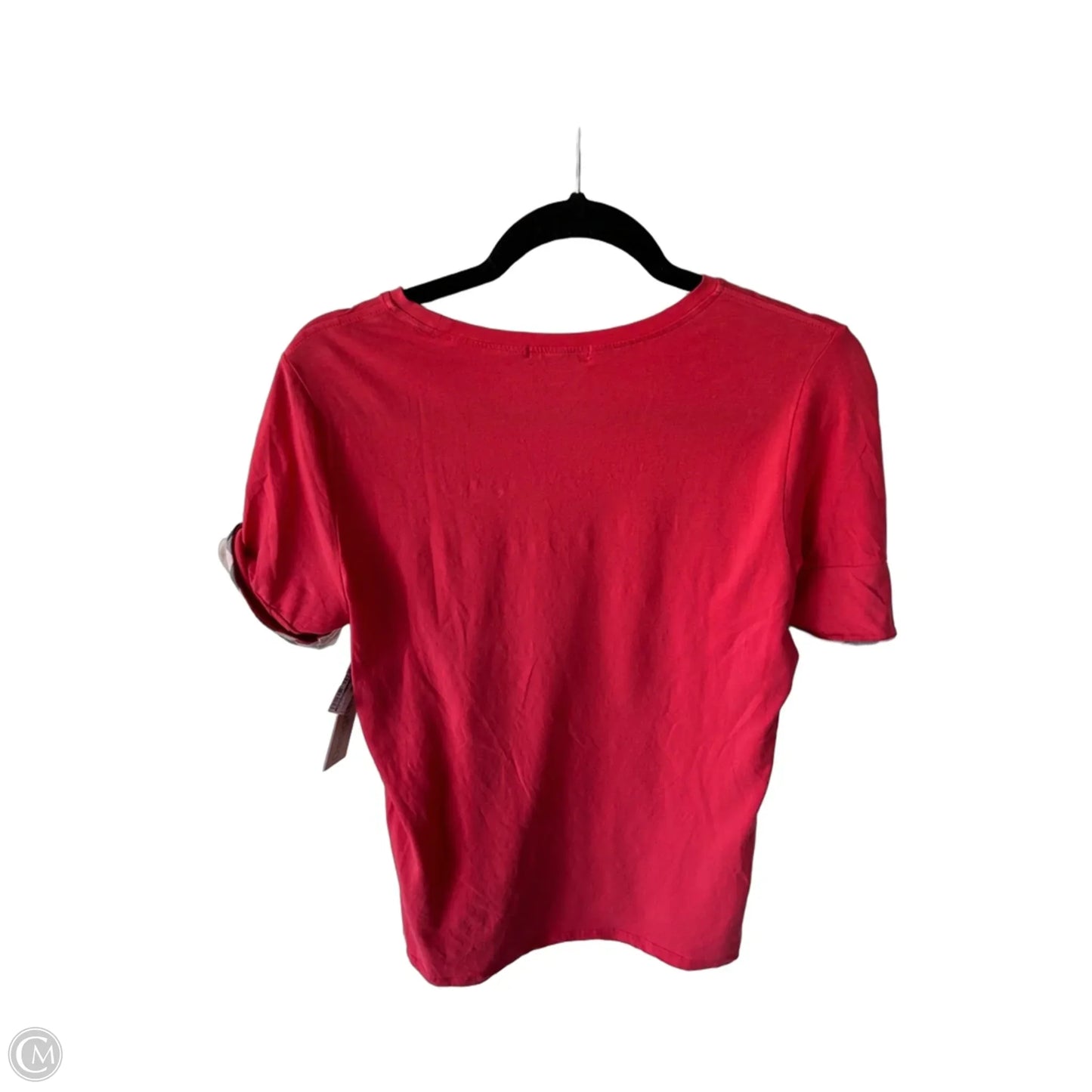 Top Short Sleeve Luxury Designer By Burberry In Coral, Size: M