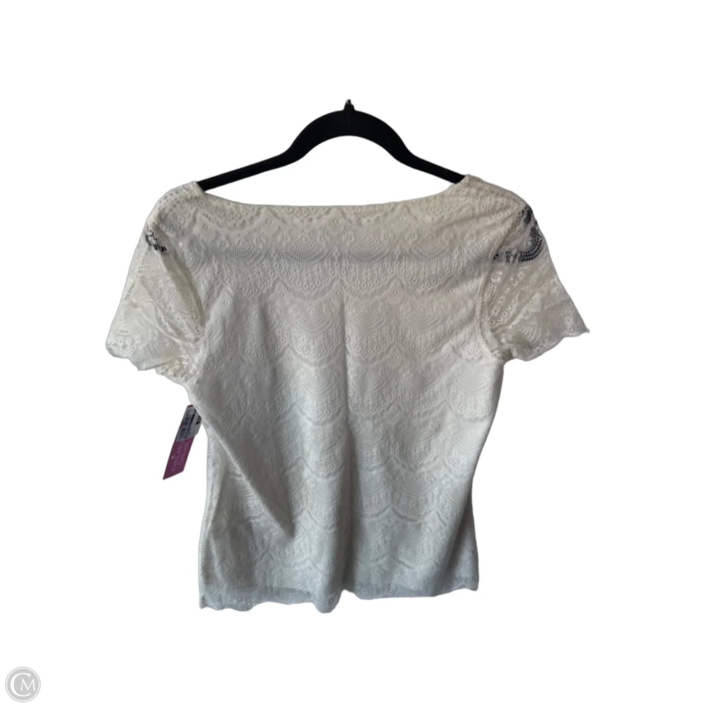 Blouse Short Sleeve By Banana Republic In Cream, Size: S