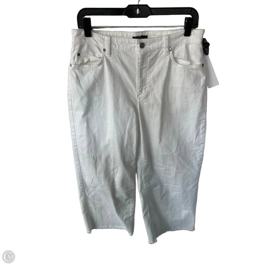 Jeans Wide Leg By Eileen Fisher In White Denim, Size: M