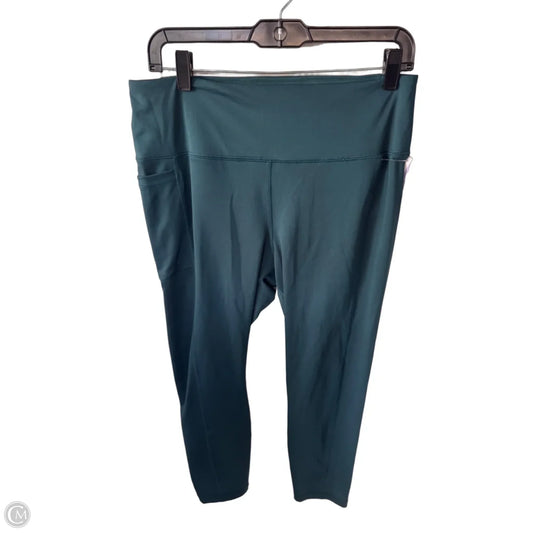 Athletic Leggings By Columbia In Green, Size: L