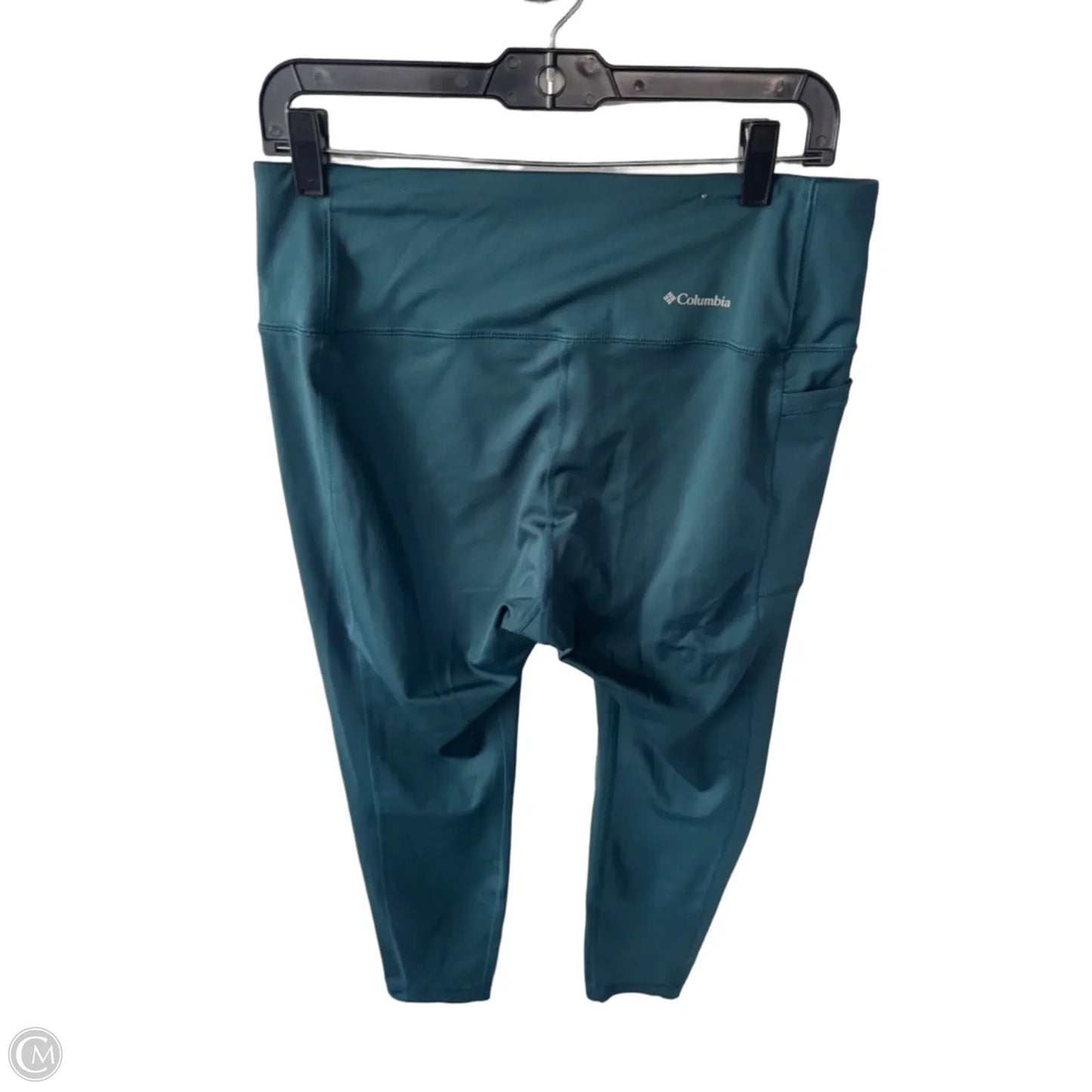 Athletic Leggings By Columbia In Green, Size: L