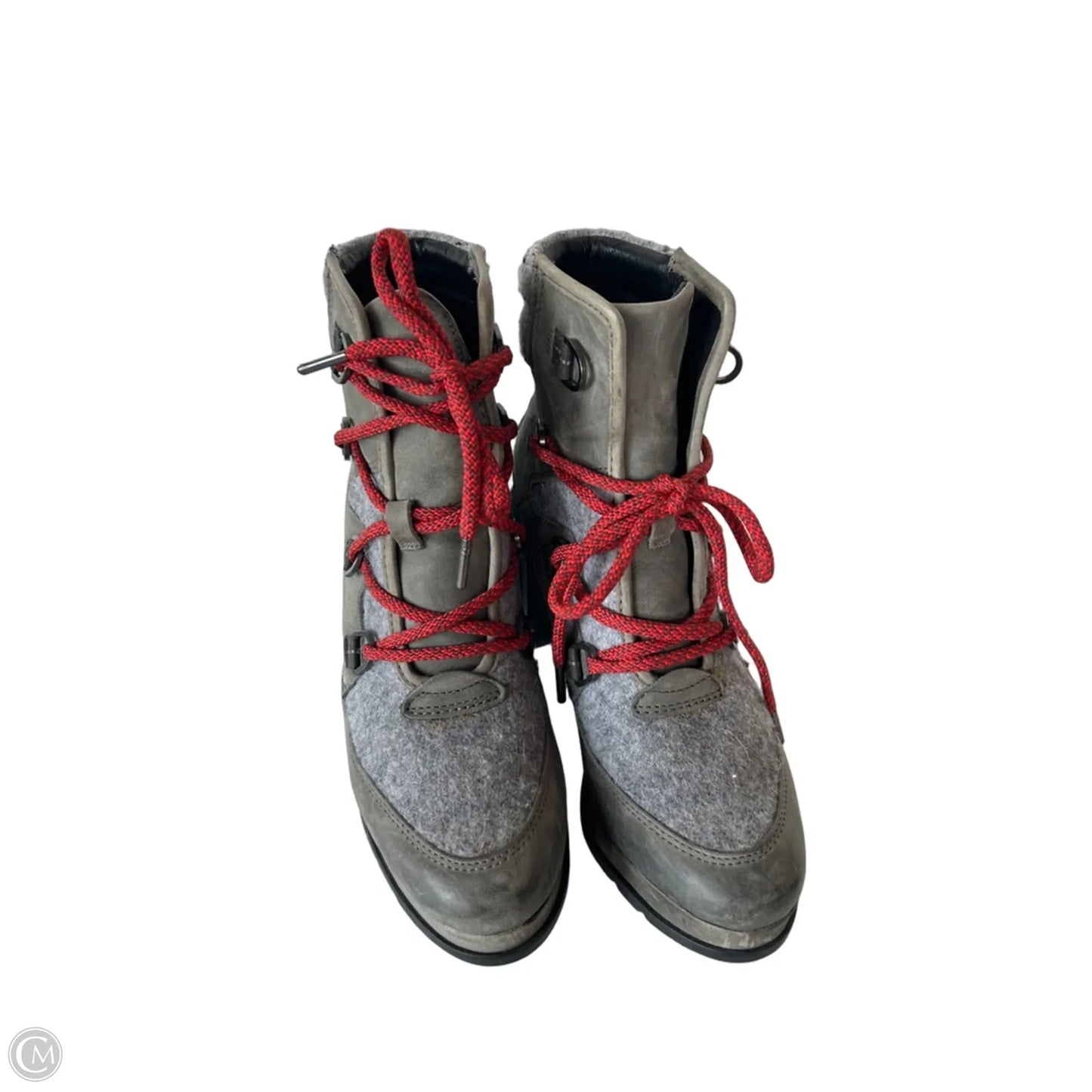 Boots Mid-calf Heels By Sorel In Grey, Size: 9.5