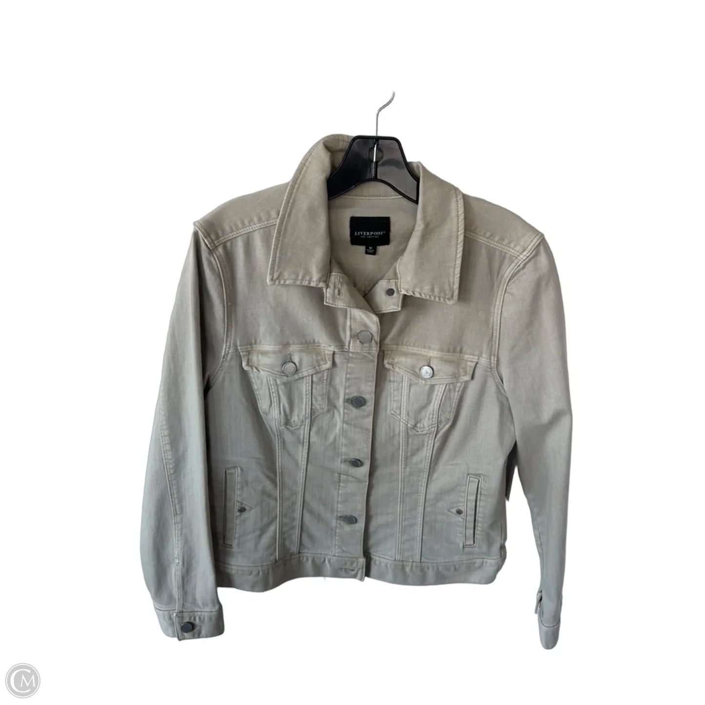 Jacket Denim By Liverpool In Tan Denim, Size: M