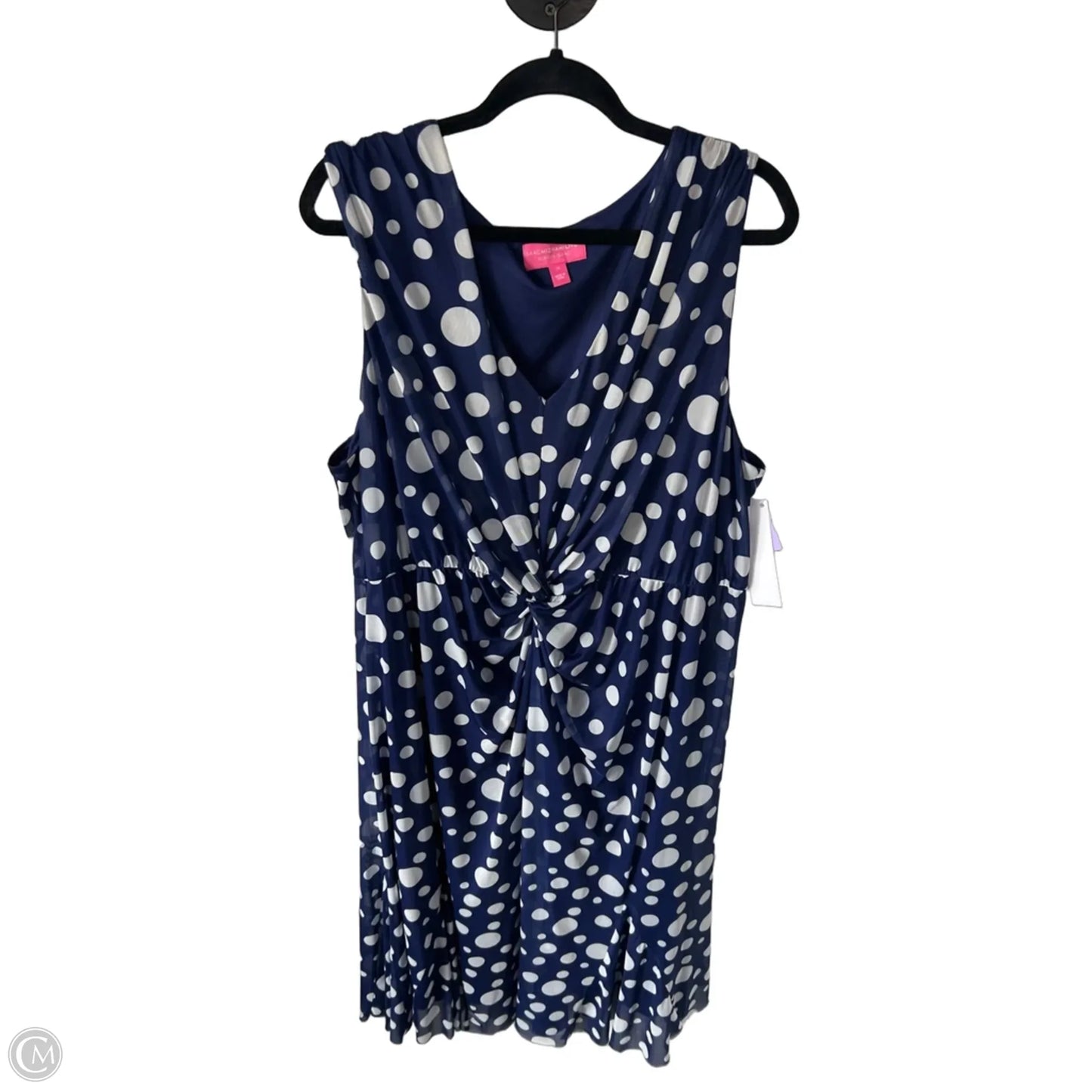 Dress Work By Isaac Mizrahi Live Qvc In Blue & White, Size: 2x