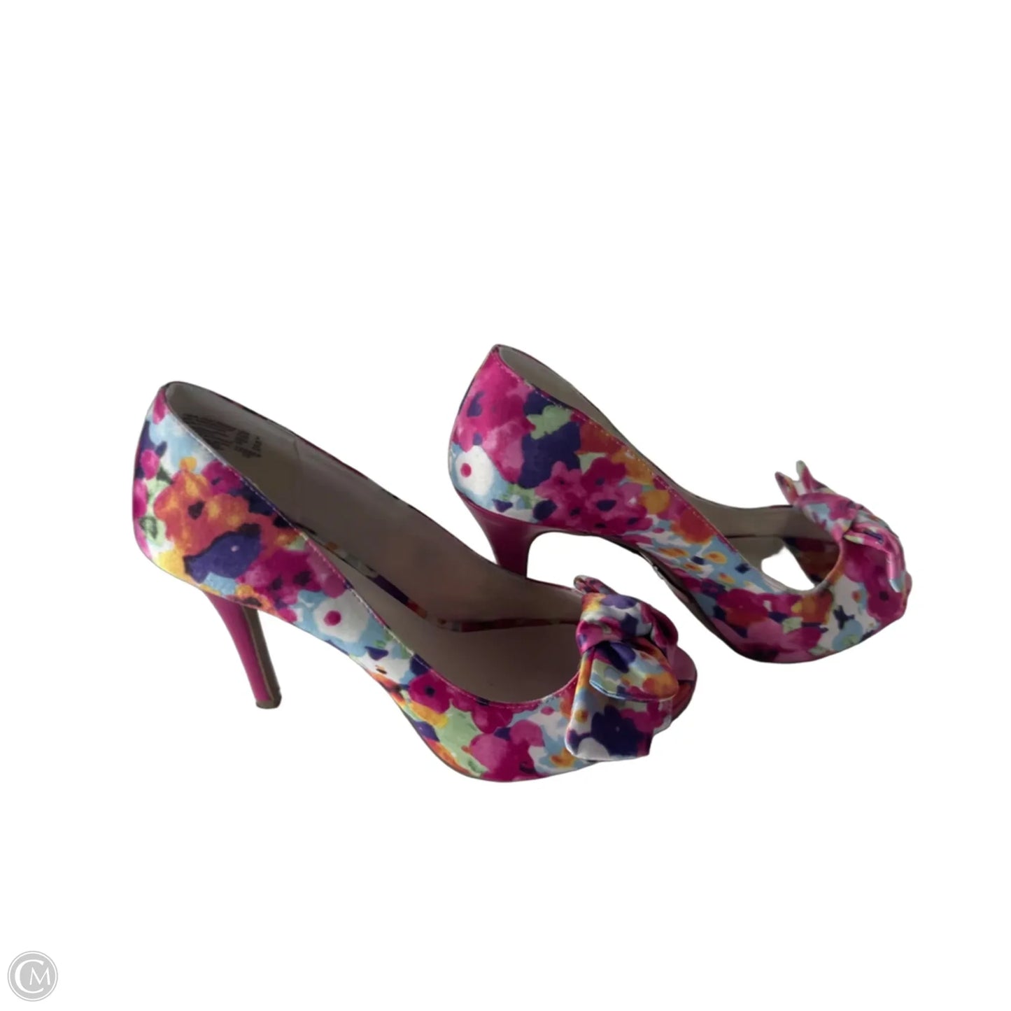 Sandals Heels Stiletto By Fioni In Floral Print, Size: 8