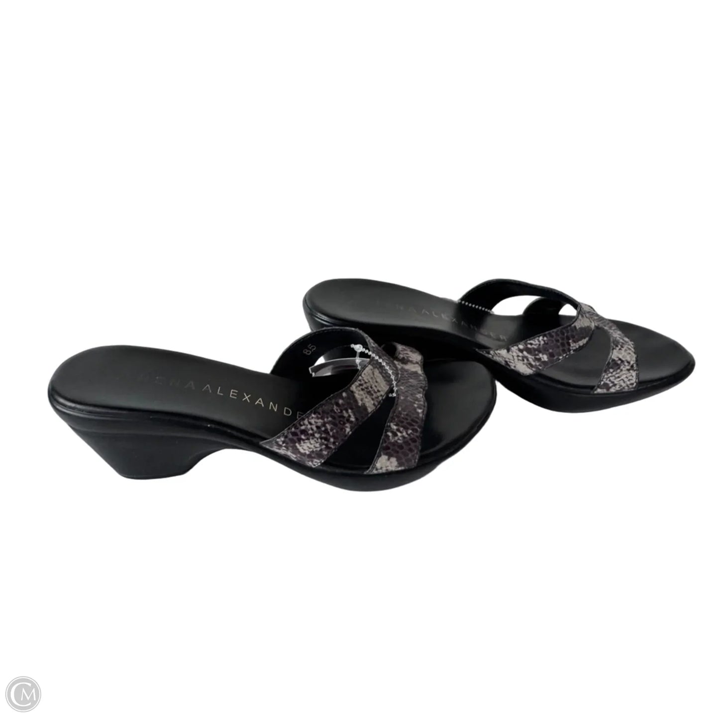 Sandals Heels Wedge By Cmc In Snakeskin Print, Size: 8.5