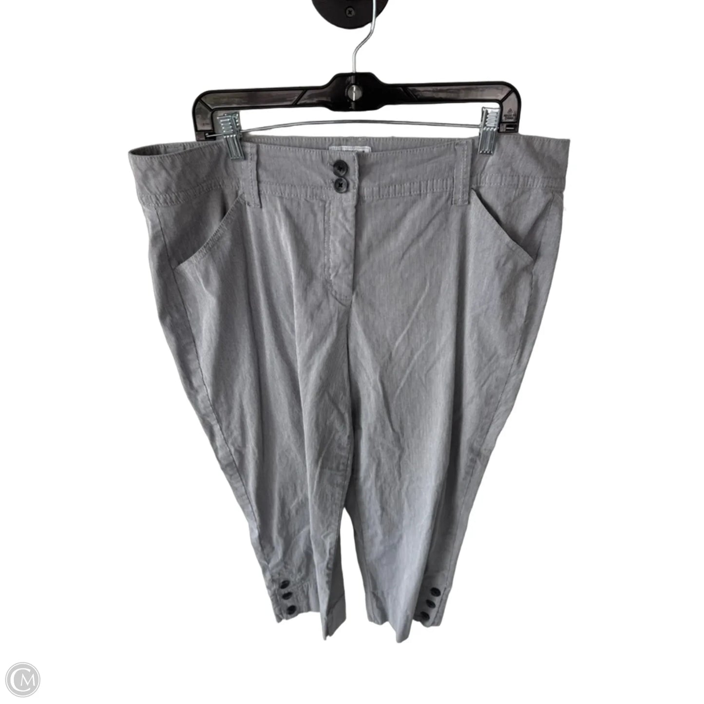 Pants Cropped By Charter Club In Black & White, Size: 16