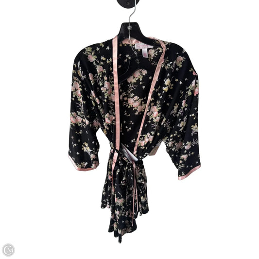 Pajamas Luxury Designer By Oscar De La Renta In Black & Pink, Size: L