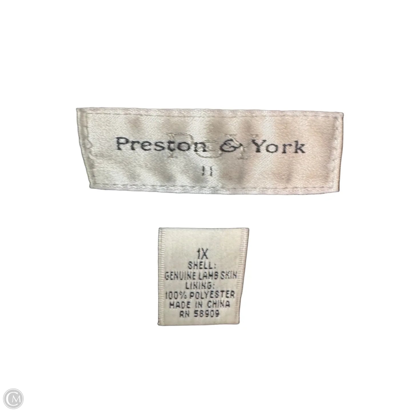 Jacket Leather By Preston And New York In Black, Size: 1x