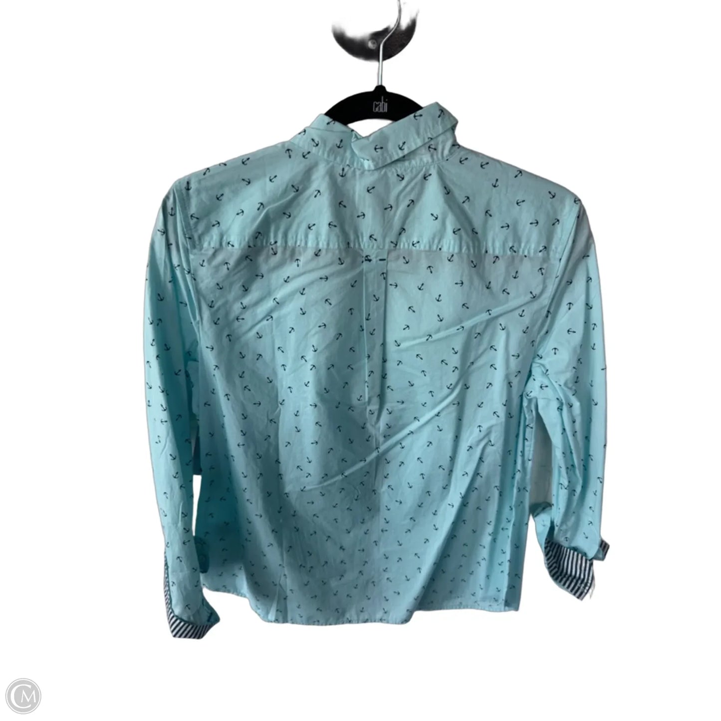 Blouse Long Sleeve By Talbots In Blue, Size: Mp