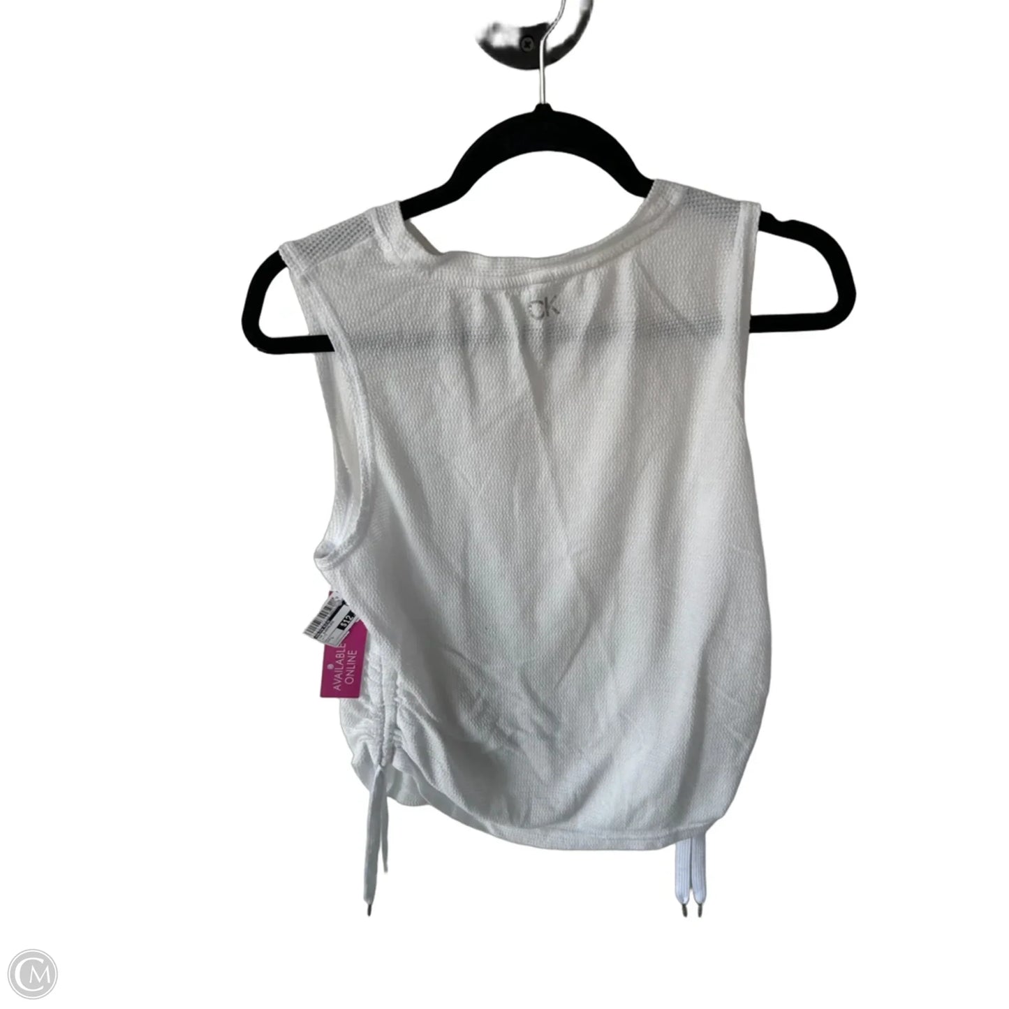 Top Sleeveless By Calvin Klein In White, Size: L