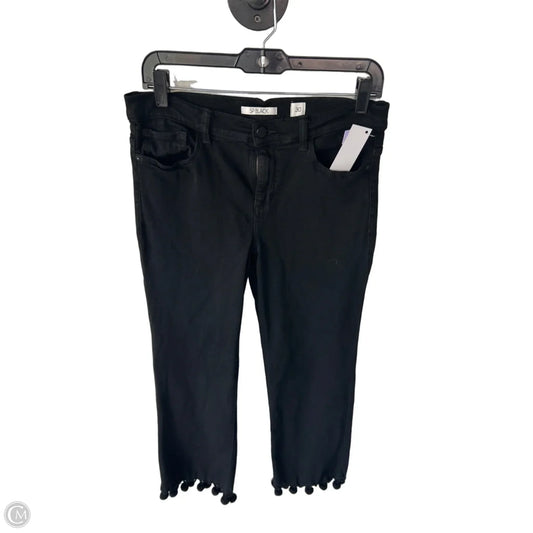 Jeans Cropped By Clothes Mentor In Black Denim, Size: 10