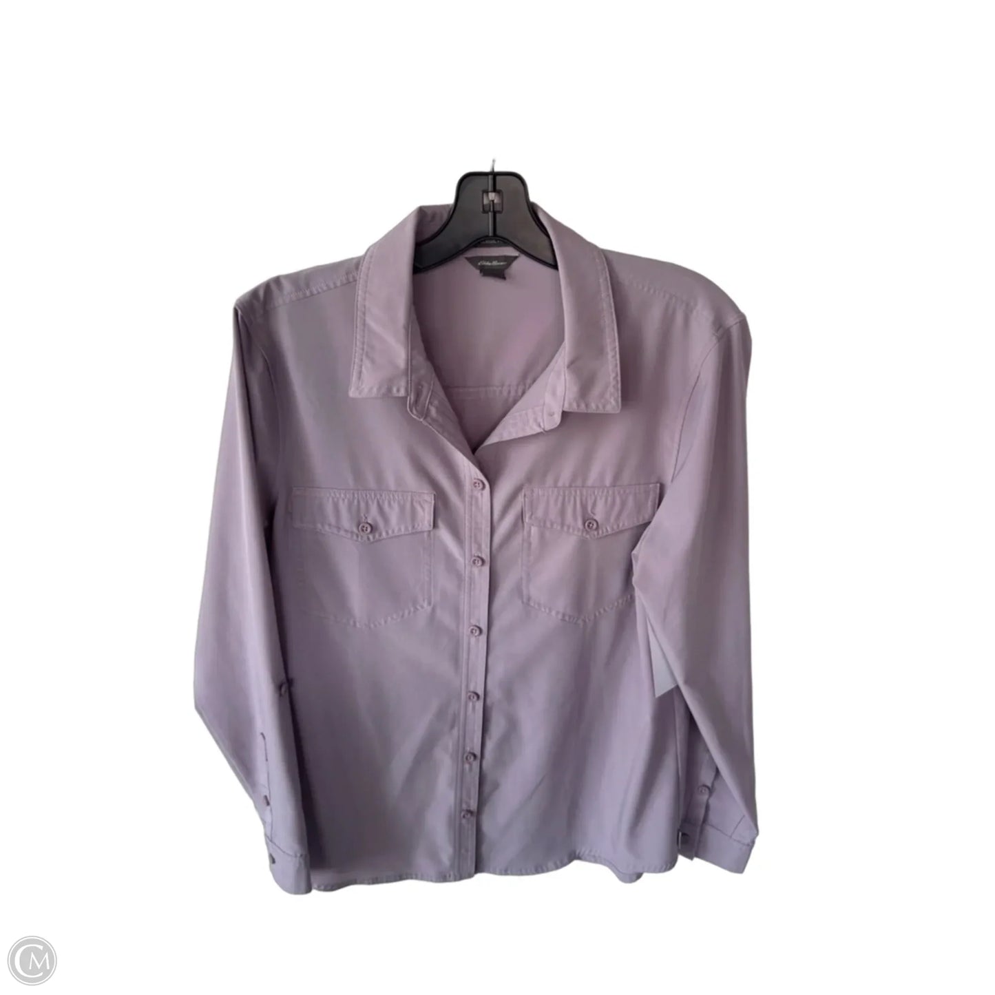 Blouse Long Sleeve By Eddie Bauer In Purple, Size: M