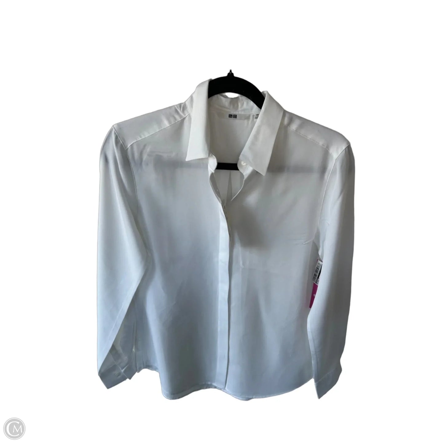 Blouse Long Sleeve By Uniqlo In White, Size: Xs