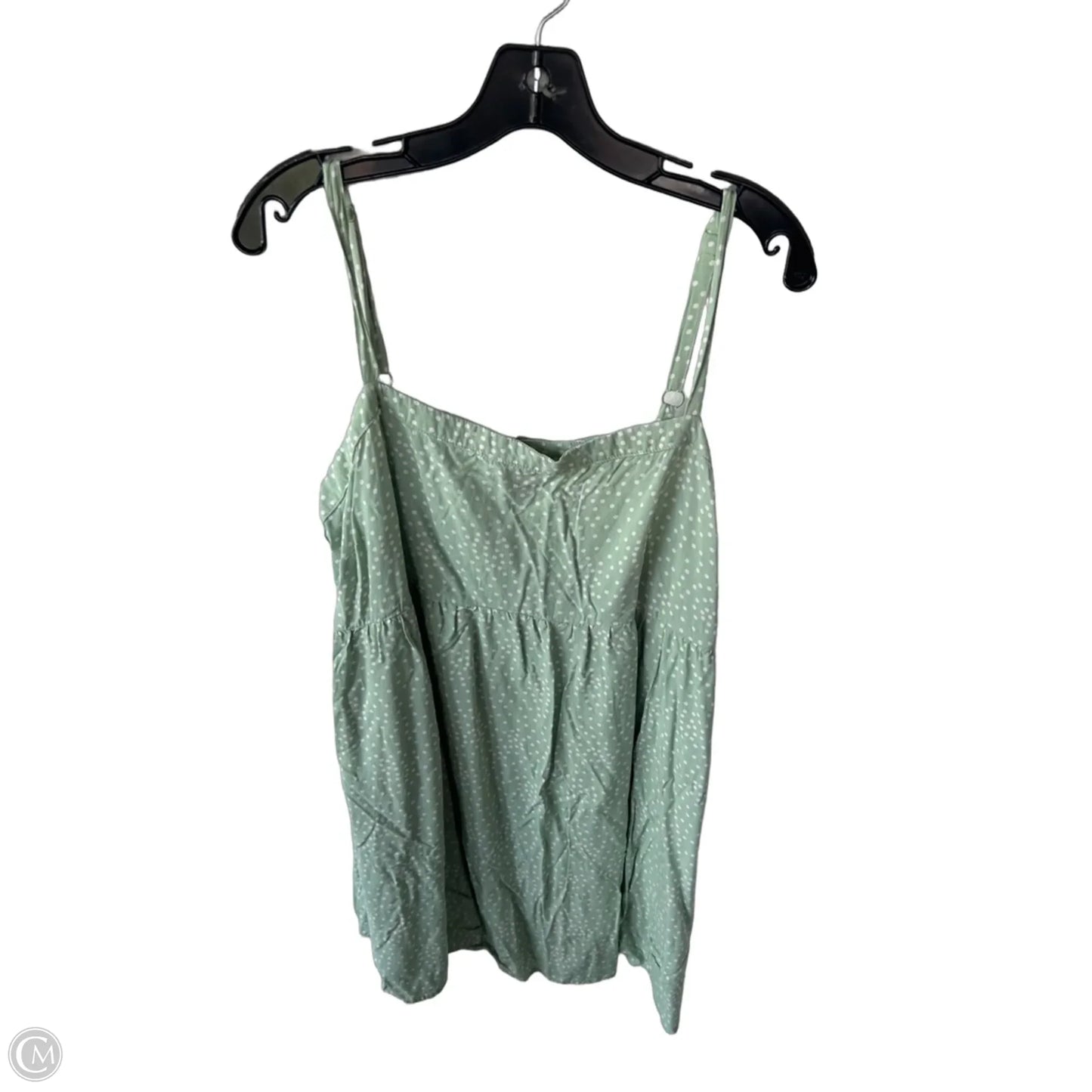 Top Sleeveless By Torrid In Green & White, Size: 2x