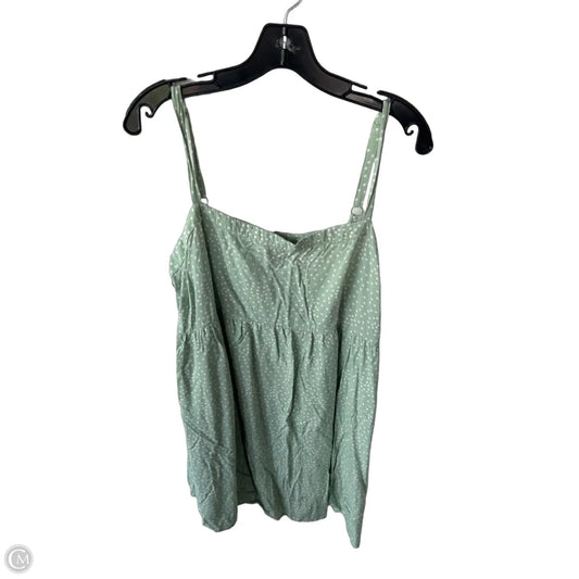 Top Sleeveless By Torrid In Green & White, Size: 2x