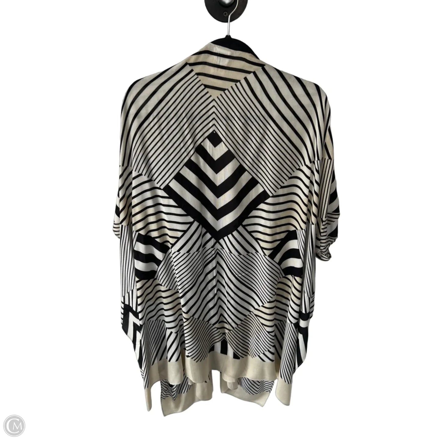 Shawl By Cabi In Black & Cream, Size: Osfm