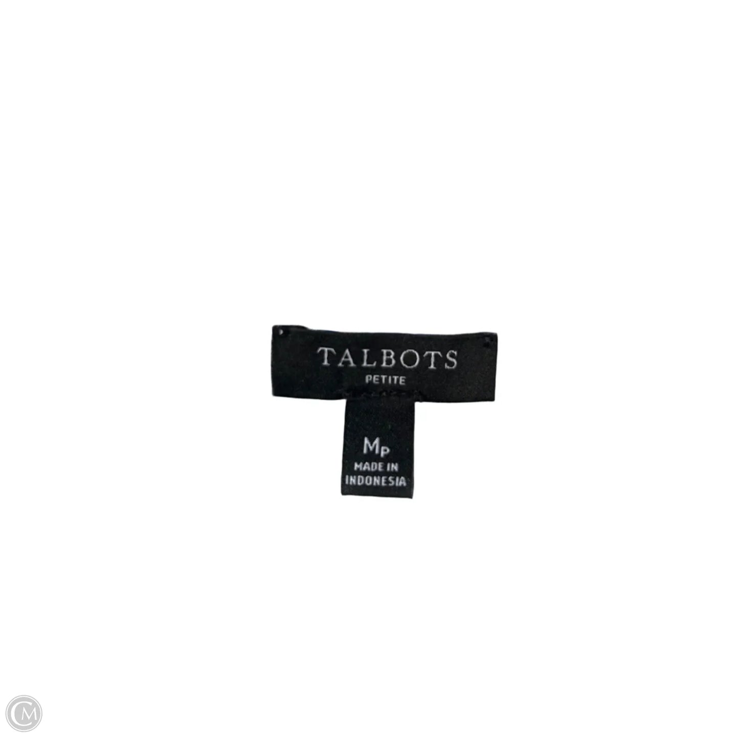 Blouse Sleeveless By Talbots In Blue & White, Size: Mp