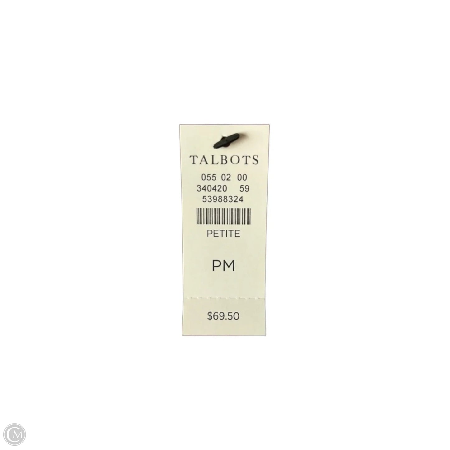 Blouse Sleeveless By Talbots In Blue & White, Size: Mp
