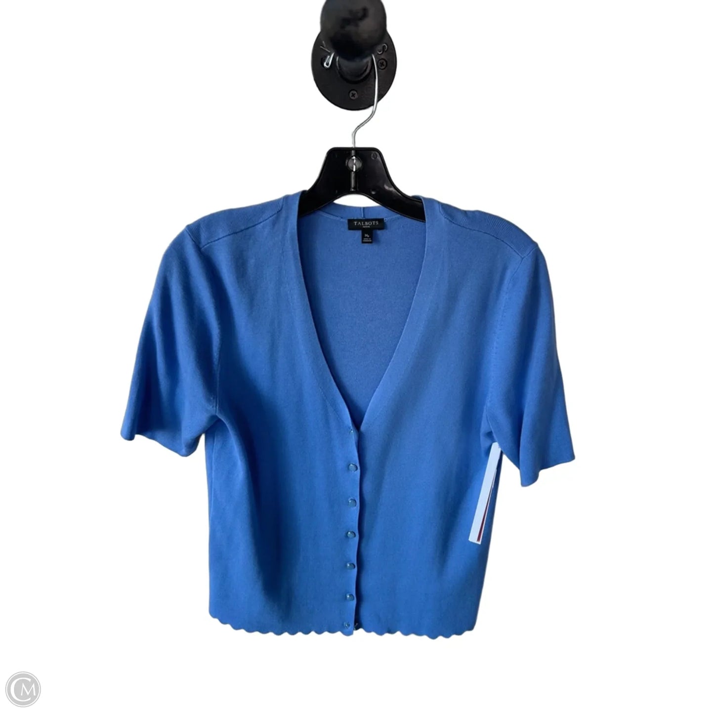 Sweater Cardigan By Talbots In Blue, Size: Mp