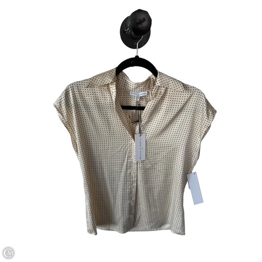 Blouse Sleeveless By Maison Damelie In Black & Cream, Size: Xs