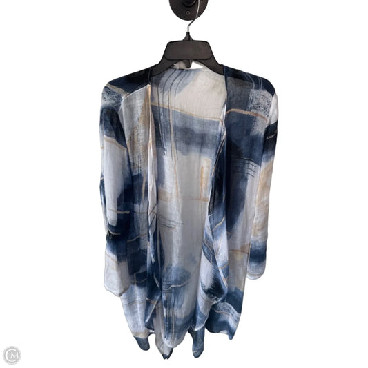 Kimono By Nic + Zoe In Blue & Tan, Size: M