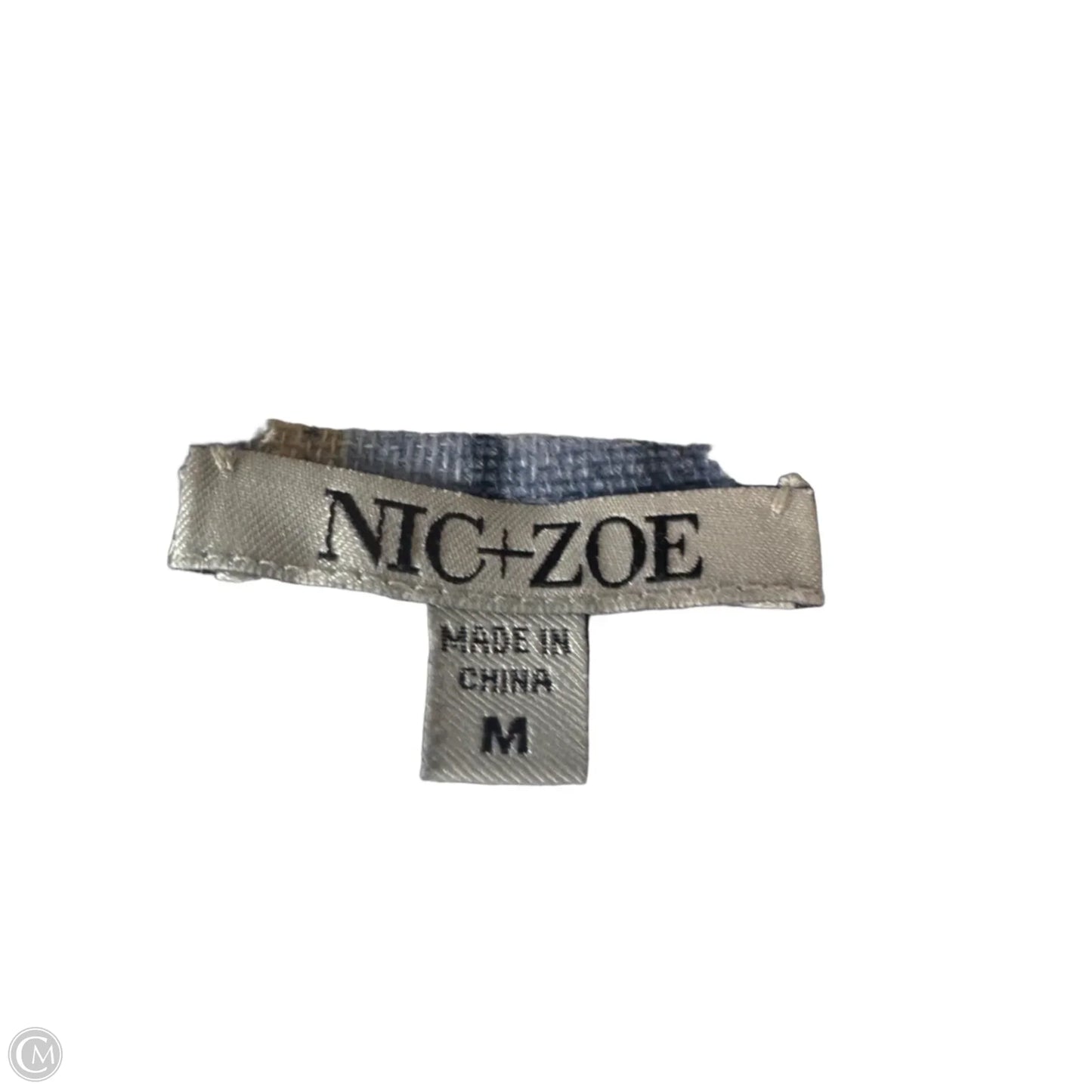 Kimono By Nic + Zoe In Blue & Tan, Size: M