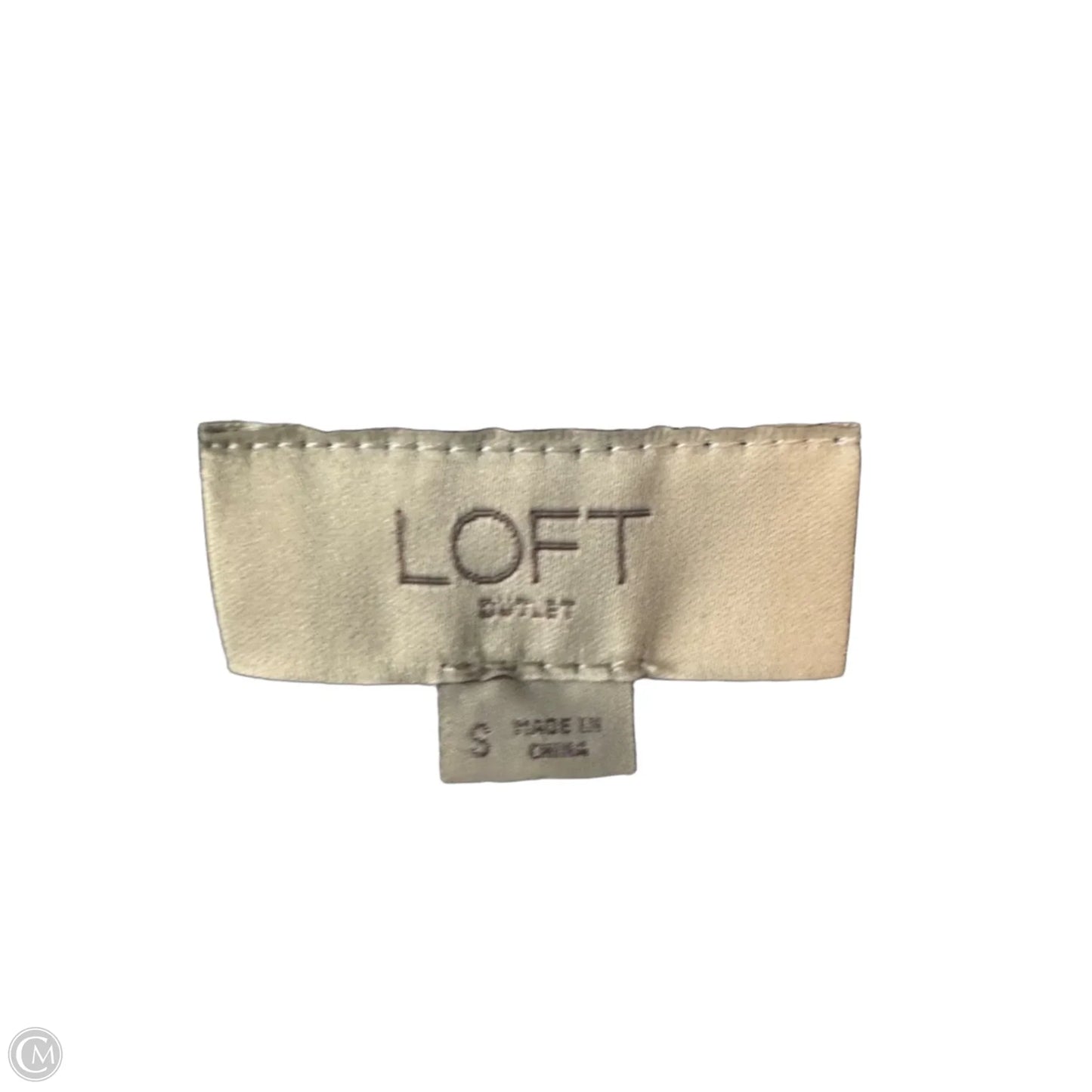 Sweater Cardigan By Loft In Blue & Silver, Size: S