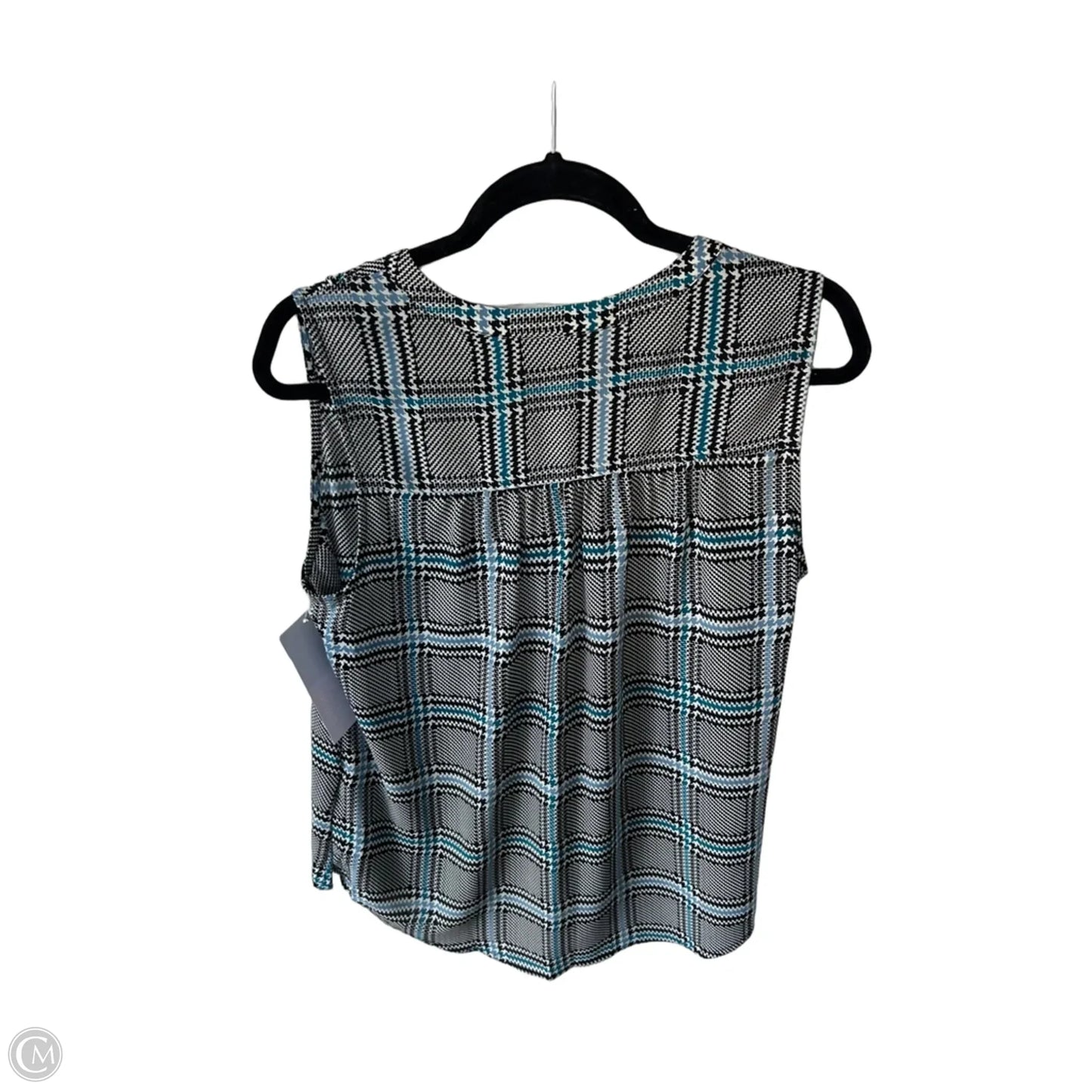 Blouse 3/4 Sleeve By Apt 9 In Black & Blue, Size: M