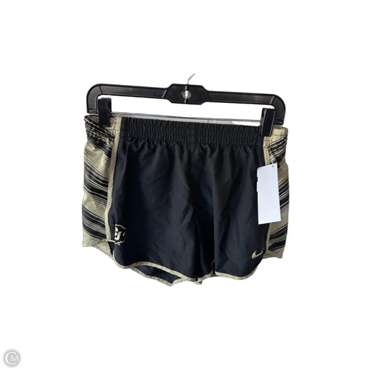 Athletic Shorts By Nike In Black & Gold, Size: S