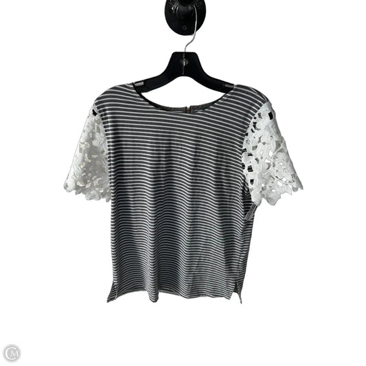 Top Short Sleeve By Sunday In Brooklyn In Grey & White, Size: M