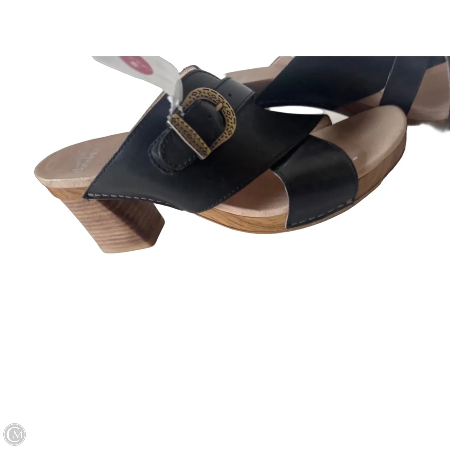 Sandals Heels Block By Dansko In Black & Brown, Size: 9