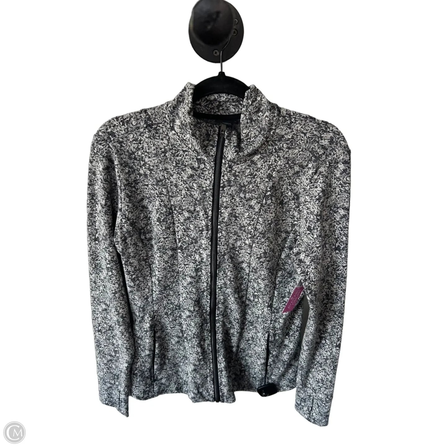 Athletic Jacket By Athleta In Black & White, Size: M