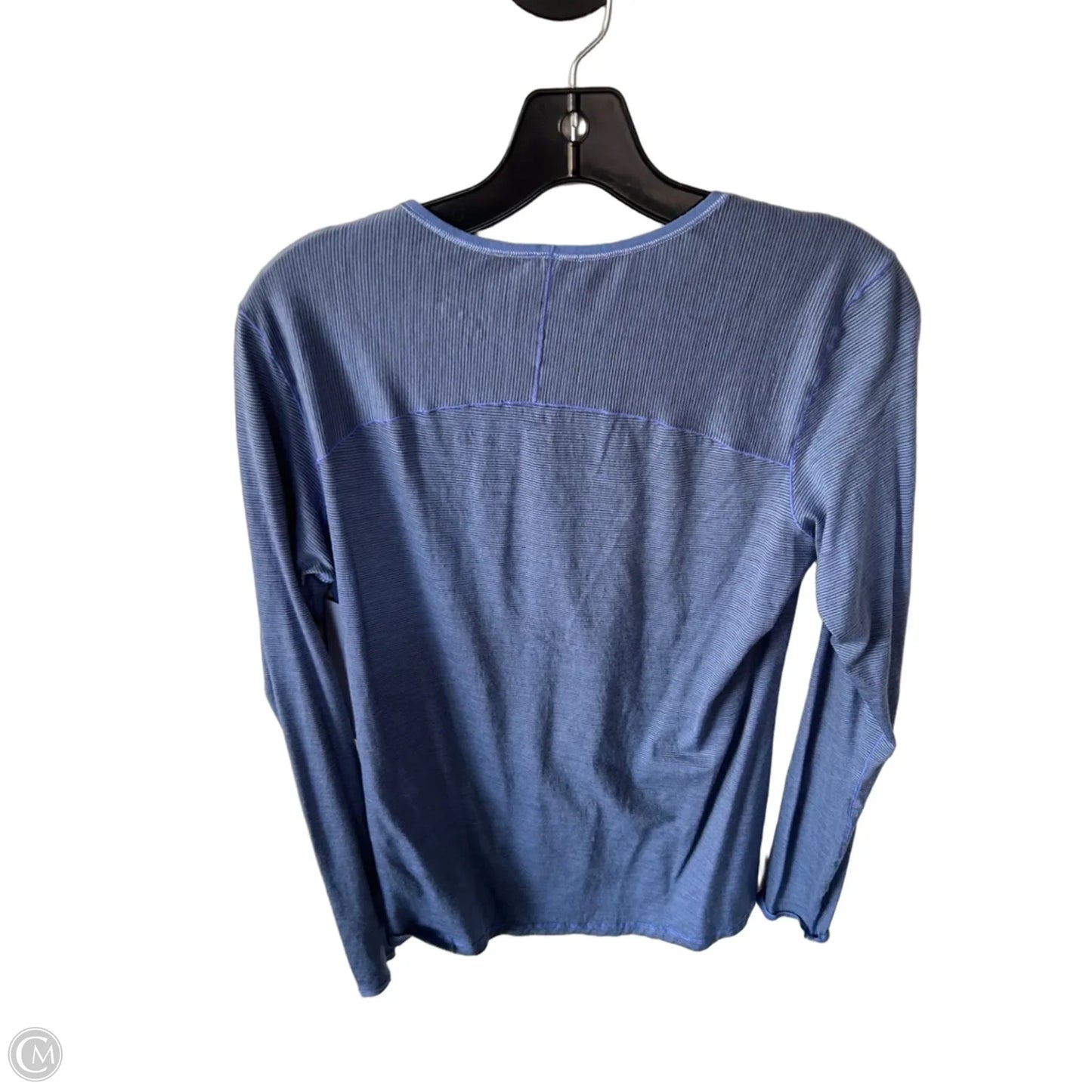 Athletic Top Long Sleeve Crewneck By Smartwool In Blue, Size: M