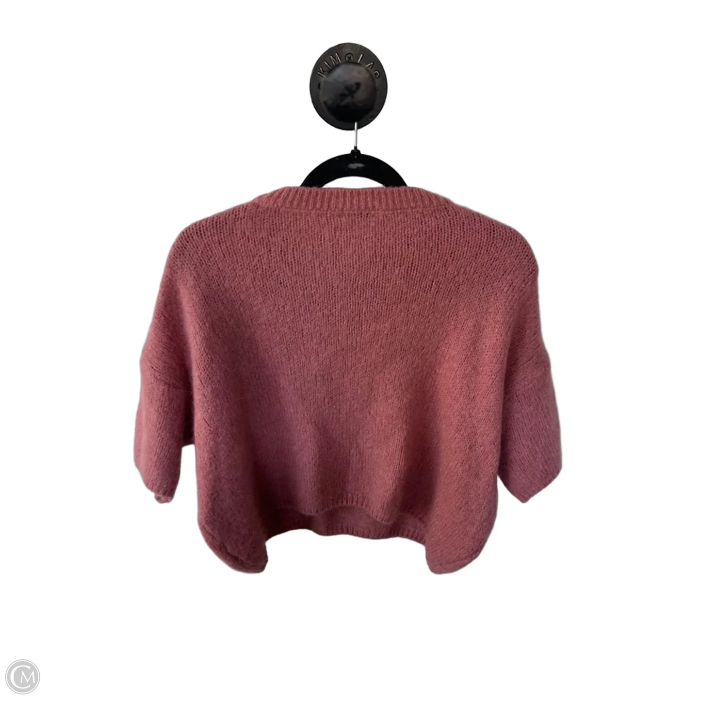Sweater Short Sleeve By Cmc In Pink, Size: Large