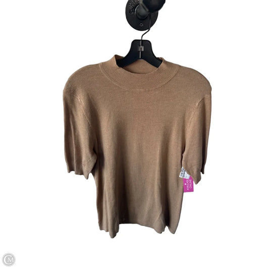 Sweater Short Sleeve By Coldwater Creek In Brown, Size: M